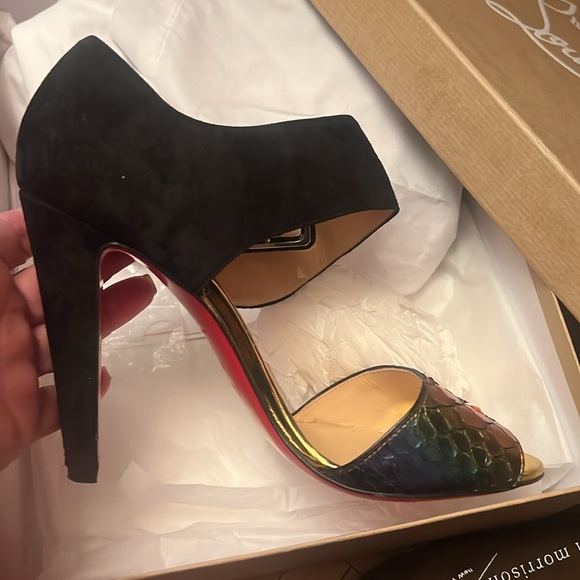 Christian Louboutin heel snake shoes Italy Size 38 . 100% Authentic multi color - Picture 12 of 12